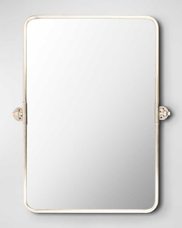 Burnish Silver Rectangular Mirror, 36"